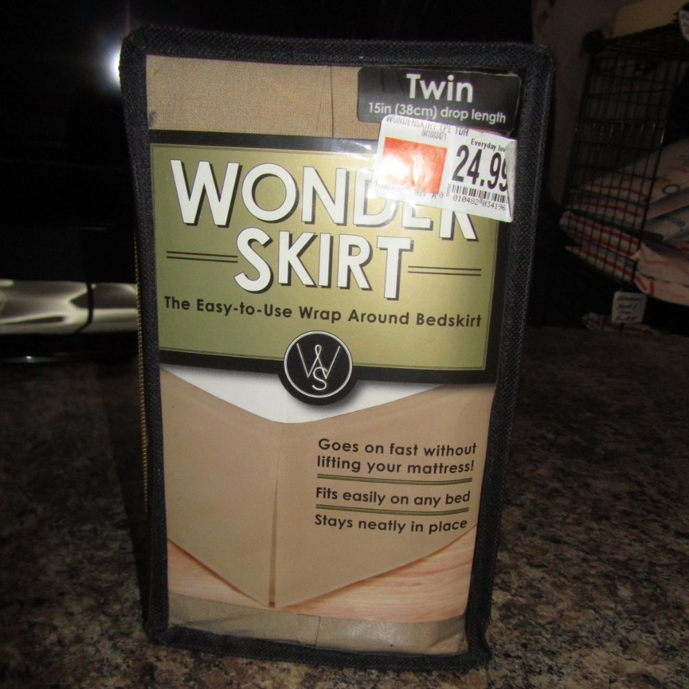Wonder Skirt in a Twin size in Taupe Color.